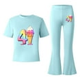 thumbnail image 5 of DGMIOCS Girls Casual Set with Flared Pants and Top for Everyday Play and School - Comfortable Daily Wear for 7-13 Years Old Girls Mint Green 9-10 Years, 5 of 5