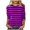 F-926Purple, variant on ZHOGXU Womens Summer Tops 3/4 Sleeve Crew Neck Striped Printed Loose Fit Soft T Shirt Basic Tees For Casual Daily Wear,Mint Green,XL