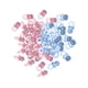 thumbnail image 4 of 100 cuentas acrílicas para chupetes de bebé, colgantes para decoración de mesa, manualidades y fabricación de joyas. Rosado azul, 4 of 9