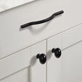 thumbnail image 4 of Goo-Ki 1.4Inch(36MM) Oval Matte Black Cabinet Knobs, Zinc Alloy Modern Kitchen Knobs for Drawer, Dresser Cupboard Wardrobe,6 Pack, 4 of 6