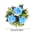 thumbnail image 2 of Price Slashed! Simulation Flowers Candlestick Wreaths Living Room Table Decorations Ornaments Roses Candles Cups Atmosphere Decoration Props for a Limited Period, 2 of 3