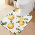 thumbnail image 2 of Yayeee Bath Rug for Bathroom Floor Non Slip Rectangle Fluffy Soft Absorbent Mat, 16"x24", White Watercolor Oranges, 2 of 7