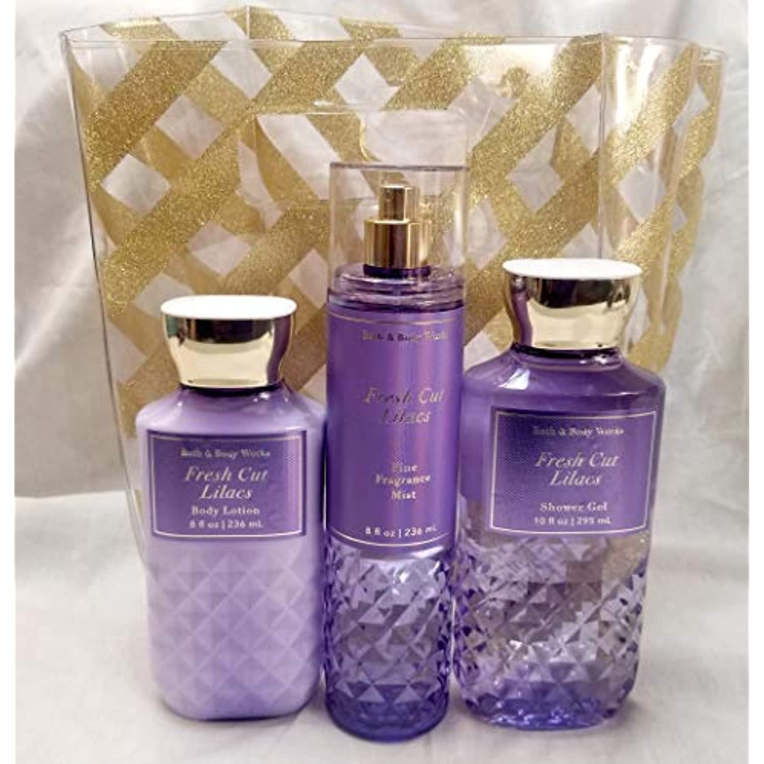 Bath and Body Works Fresh Cut Lilacs Body Care Full Size 3 Piece