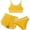 Yellow, variant on Girl Swimsuit Size 10-12 Girl's 3 Piece Swimsuit Cute Triangle Bikini with Ditsy Floral Print Cover Up Kid Bathing Suit(Yellow,13-14 Years)