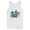 White, variant on Men's Superman Logo Patriotic Tank Top Royal Blue Small