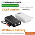 thumbnail image 4 of 21700 Battery Power Bank Shell, 5V2A Bidirectional Charging with LED Display, Compact DIY Charger Case for Daily Carry(black,1pcs), 4 of 8