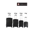 thumbnail image 2 of Travel Elite - Set 4 Maletas Rígidas de Viaje, G (25 kg), M (20 kg), C (10 kg), Carry On (8kg) negro Unitalla, 2 of 7