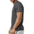 thumbnail image 2 of Men's Soft 100% Cotton Medium Weight Crew Neck Short Sleeve T-Shirt, Charcoal Grey L, 1 Count, 1 Pack, 2 of 3