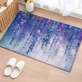 thumbnail image 2 of Blue Botanical Bathroom Mat 2x3 FT, Non Slip Small Kitchen Mat, Watercolor Spring Floral Oil Painting Elegant Washable Soft Backed Front Door Throw Rug Indoor Outdoor Doormat for Entryway Sink, 2 of 9
