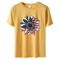thumbnail image 3 of Odeerbi 4th of July Patriotic Shirt for Women Loose Fit Shirts Summer 2025 Casual Independence Day Printed Round Neck Short Sleeve Top Olive Green, 3 of 3