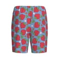 thumbnail image 7 of Daiia Hand Drawn Strawberry Mens Woven Stretch Pajama Short,Short Pajama Pants-Small, 7 of 7