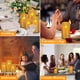 thumbnail image 4 of Velas sin llama Wemarry, pilares de vidrio acrílico de 10 a 15 cm, paquete de 6, 4 of 6