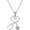 925 Silver - Clear, variant on Stethoscope Necklace 925 Sterling Silver Embellished with 12 Months Birthstone Crystals from Austria, Graduation Gifts Medical Jewelry for Doctor Nurse Medical Student RN
