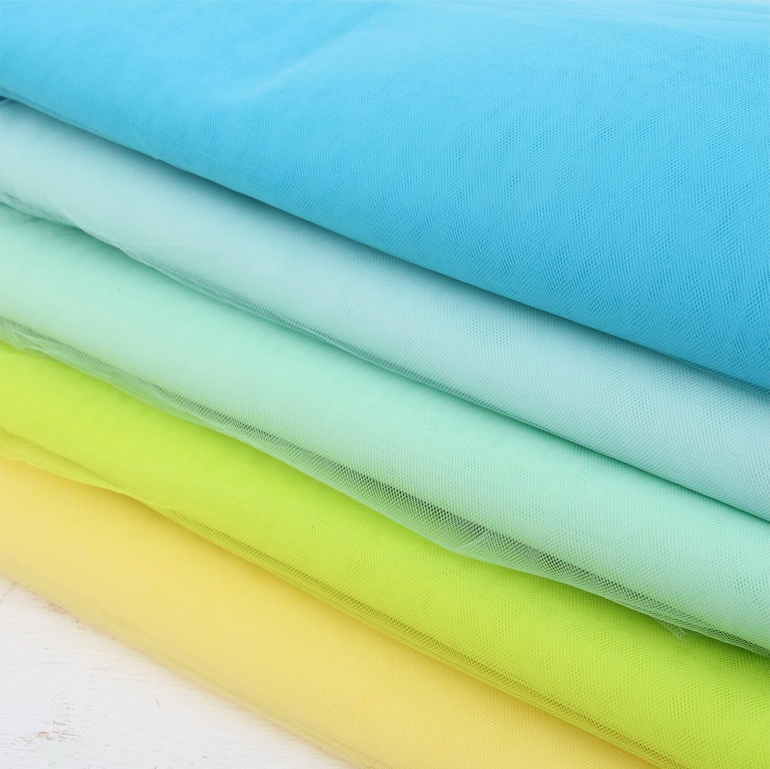 LA Fabric Spot Inc. 54-Inch Tulle Fabric, White, 40 Yards