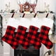 thumbnail image 1 of Medias navideñas: paquete de 4 medias navideñas a cuadros de búfalo de 18 "con puño de piel sintética de felpa blanca, fiesta navideña familiar Xemadio WRJM-402-2, 1 of 7
