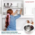 thumbnail image 6 of AVACRAFT 18/10 Stainless Steel Mixing Bowls with Lids, non slip silicone base bowls with Handle, Mixing Bowl Set with Pour Spouts & Measurement Marks, Home Essentials Cooking Bowls, (Red), 6 of 7