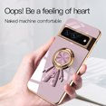 thumbnail image 6 of Nalacover for Google Pixel 6a Slim Case,Cute Cartoon 6D Plating Astronaut Hidden Magnetic Ring Kickstand Soft TPU Shockproof Corner Protection Drop Proof Edge Bumper Cover for Women Men.Lightpink, 6 of 9