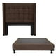 thumbnail image 1 of Box Base Cama Matrimonial + Cabecera Titan Chocolate, 1 of 7