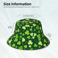 thumbnail image 3 of Fotbe Happy St. Patrick's day Sombrero Tipo Pescador con Estampado – Sombrero de Sol de Algodón de Moda para Playa, Golf, Pesca, 3 of 6