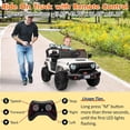 thumbnail image 5 of EastVita 24V Ride On Toys for Big Kids, 4WD 2 Seater Ride On Cars with Remote Control, Adjustable Footwell Electric Vehicle, 3 Speeds, Led Lights, Bluetooth White, 5 of 9