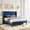 Green, variant on Amolife Full Size Bed Frame, Platform Bed Frame with Rustic Wood Headboard, Heavy Duty, No Box Spring Needed, Walnut
