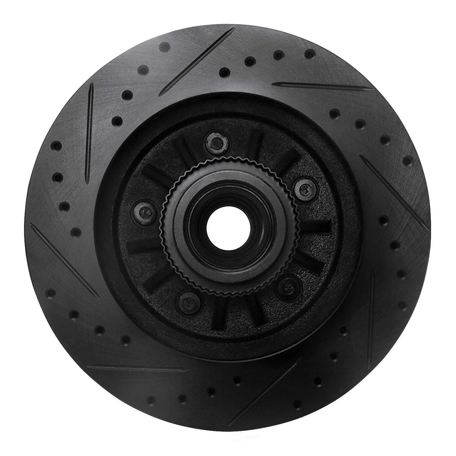 Dynamic Friction Company 633-54153R DFC Brake Rotor - Drilled And Slotted - Black