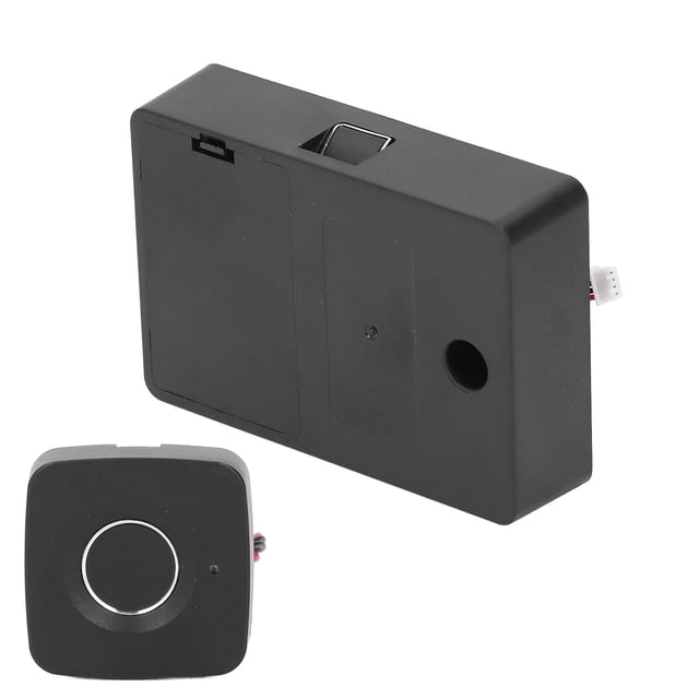 Fingerprint Cabinet Lock, Smart Fingerprint Drawer Lock Keyless Hidden File Embedded Biometric Lock for Home OfficeBlack White