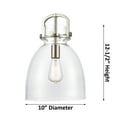 thumbnail image 4 of Innovations Lighting 411-1Sm-12-10-Newton Bell-Pendant Newton Bell 10" Wide Mini Pendant -, 4 of 7