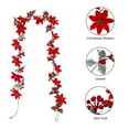 thumbnail image 3 of Guirnalda navideña de bayas rojas artificiales de ratán con piñas y flores, guirnalda de bayas artificiales, decoraciones navideñas para chimeneas de interior y exterior, vacaciones de invierno,, 3 of 6
