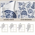 thumbnail image 3 of Boho Blue Floral Kitchen Window Curtains, Swag Curtains Valance for Bedroom Living Room Bathroom, Vintage Farmhouse Paisley Plant Leaf Rod Pocket Window Curtain Block Drapes 2 Panels 36"x63", 3 of 9