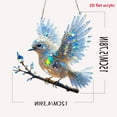 thumbnail image 3 of Blue Bird Stained Art Ornament 2D Acrylic, Crystal Suncatcher for Window Hanging, Indoor Outdoor Decor for Home Wall Car, Gift for All Ages, 3 of 7