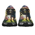 thumbnail image 5 of Veteran Memorial Day Honor The Fallen American flag Soldier Kneeling The Cross Shoes Sneakers Black Size 4, 5 of 7