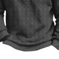 thumbnail image 6 of Kalauyu Men's Textured Sweatshirt Thermal Elbow Patches Pullover Fall Winter, 6 of 6