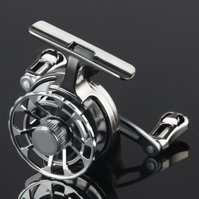 Lightweight Alloy Ice Fishing Reel with 2.6:1 Gear Ratio & Bidirectional Lever