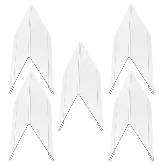 Worgeous 5-Pack Clear Acrylic Table Name Card Holders for Wedding Seating, Market Price Display Stands