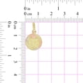 thumbnail image 3 of 14k Tricolor Gold, Small Baptism Christening Religious Pendant Round Charm 13mm with 16" Dainty Neck Chain, 3 of 7