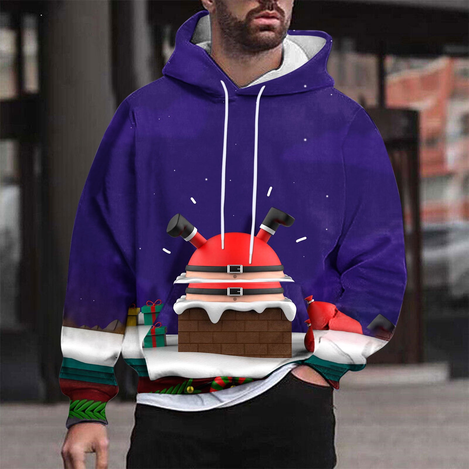 Purple graphic sweater new arrivals