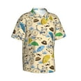 thumbnail image 2 of Hawaiian Shirt For Men, Bike Pattern Umbrella Mens Button Down Short Sleeve Shirt, Summer Beach Shirts For Men, 2 of 2