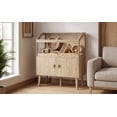 thumbnail image 3 of Mteryoing Large Wooden Hamster Cage with Built-in Storage Cabinet, 40" Small Animal Enclosure with Acrylic Panels for Guinea Pig, Natural/Walnut, 3 of 8