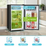 TINKLE WELL 3.2 Cu Ft Mini Fridge with Freezer, Compact Single Door