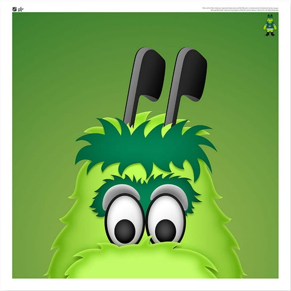 Victor E. Green Dallas Stars 12'' x 12'' Minimalist Mascot Poster Print