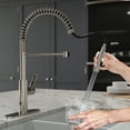 thumbnail image 6 of Anzzi Kf-Az303 Ola 1.8 GPM Single Hole Kitchen Faucet - Nickel, 6 of 9