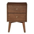 thumbnail image 6 of Home Square 3 Piece Set with Full Platform Bed and 2 Nightstands in Walnut Brown, 6 of 11