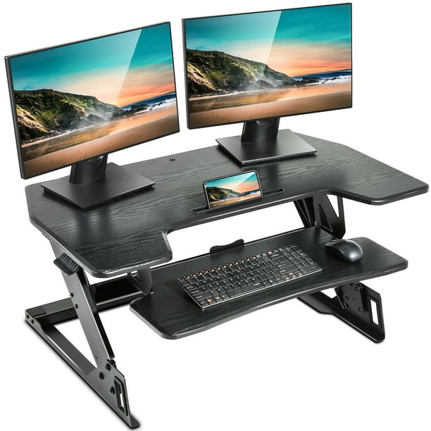 FITUEYES 36" Standing Desk Converter Sit to Stand Up Desk for Dual