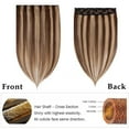 thumbnail image 5 of MY-LADY 10''-24'' 5 Clips in Human Hair Extensions Thick Real Natural Hair Pieces 100% Full Head Remy Hair 10inch #4P27 Medium Brown & Dark Blonde（Thin）, 5 of 8