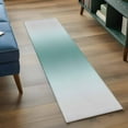 thumbnail image 4 of Turquoise Grey Ombre 2x6 Kitchen Runner Rug, Modern Abstract Art Gradient Non-Skid Rubber Backing Large Rectangle Rugs - Living Room Bedroom Home Office, Indoor Floor Mat Carpets Washable Rug, 4 of 9