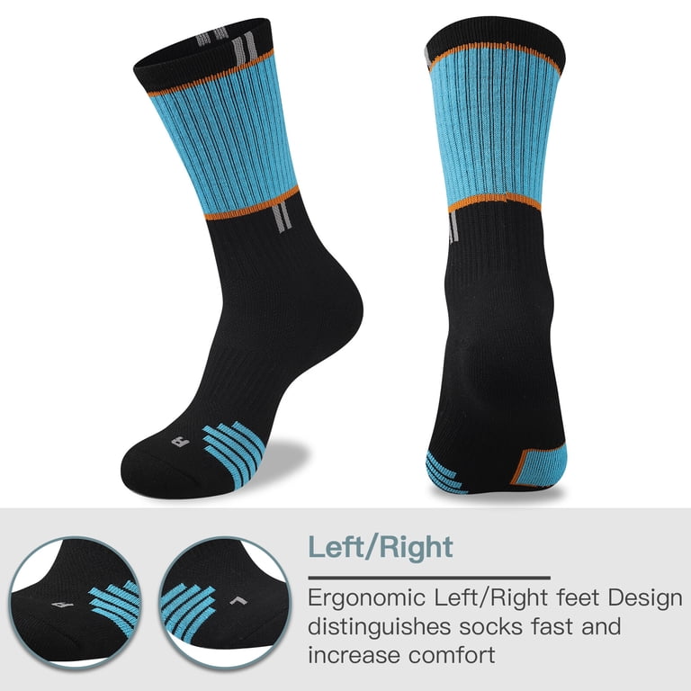 Cooplus Men's Hiking Walking Crew Socks 5-Pack photo 3