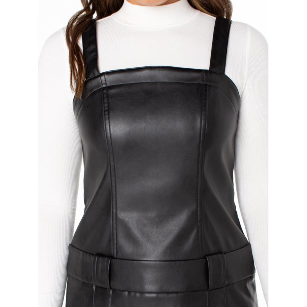 leather skater dress Wet Look Skater Dress