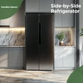 thumbnail image 2 of Hamilton Beach 15.6 cu. Ft. Side by side Stainless Refrigerator, 2 of 11