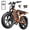 R004 - 48V/15AH Orange + Cycling Set, variant on Electric Bike for Adults, 20"x4.0 Fat Tire E-Mountain Bicycle, Peak 1500W Motor 48V 15Ah Removable Battery 7-Speed E-Bike UL2849